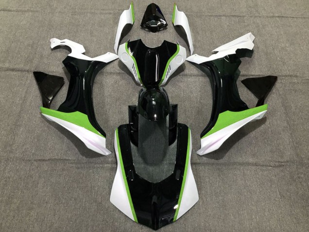 Descuento Carenados Moto Yamaha R1 2015-2019 - Blanco Verde Negro Brillante