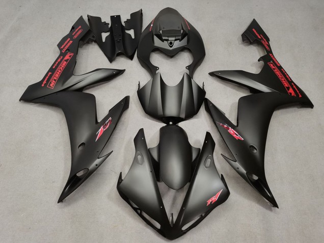 Descuento Carenados Moto Yamaha R1 2004-2006 - Negro Mate Rojo