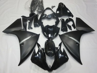 Descuento Carenados Moto Yamaha R1 2012-2014 - Negro Brillante Negro Mate Plata