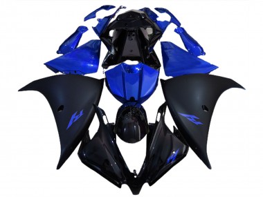 Descuento Carenados Moto Yamaha R1 2012-2014 - Negro Brillante Negro Mate Azul