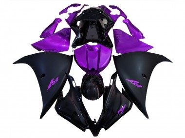 Descuento Carenados Moto Yamaha R1 2012-2014 - Negro Brillante Negro Mate Púrpura