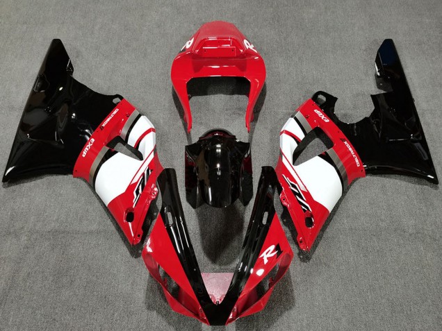 Descuento Carenados Moto Yamaha R1 2000-2001 - Rojo Blanco Negro Brillante