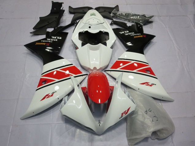Descuento Carenados Moto Yamaha R1 2012-2014 - Blanco Rojo Negro