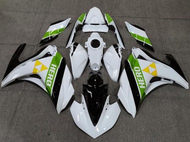 Descuento Carenados Moto Yamaha R3 2015-2018 - Blanco Verde Negro Brillante