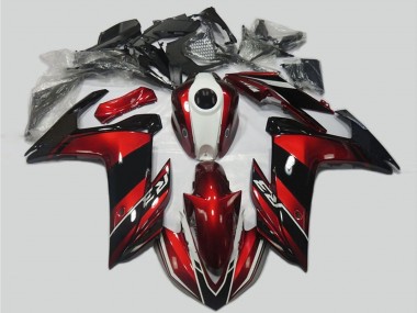 Descuento Kits Carenado Moto Yamaha R3 2015-2018 - Rojo Blanco Negro Brillante