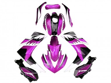 Descuento Carenados Moto Yamaha R3 2015-2018 - Rosa Blanco Negro Brillante Tiburón