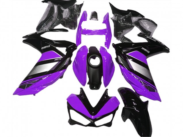 Descuento Carenados Moto Yamaha R3 2015-2018 - Púrpura Plata Negro Brillante