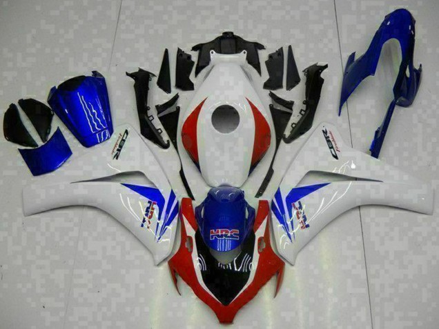 Descuento Carenado Moto Honda CBR1000RR 2008-2011 - Blanco Rojo Azul HRC