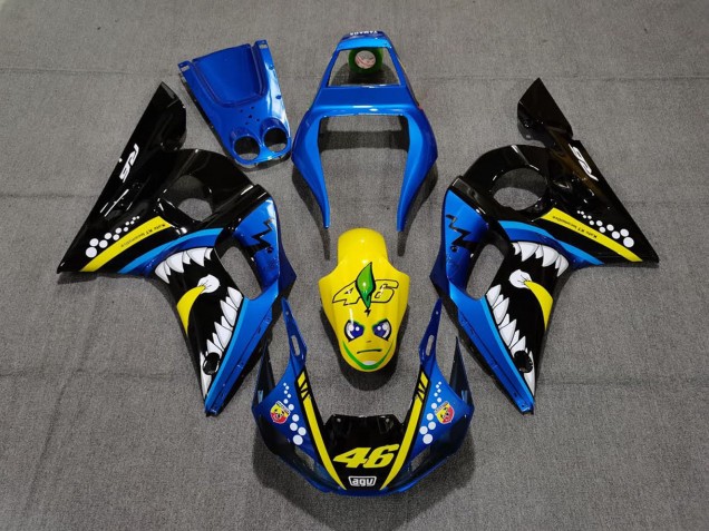 Descuento Carenados Moto Yamaha R6 1998-2002 - Azul Amarillo Negro Tiburón 46