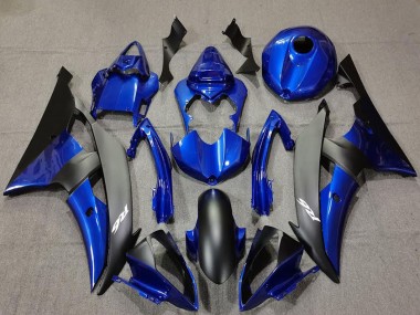 Descuento Carenados Moto Yamaha R6 2008-2016 - Azul Negro Mate Blanco Calcomanías