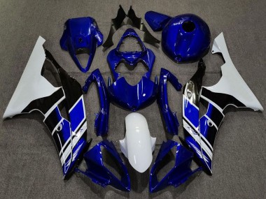 Descuento Carenados Moto Yamaha R6 2008-2016 - Blanco Azul Negro Brillante