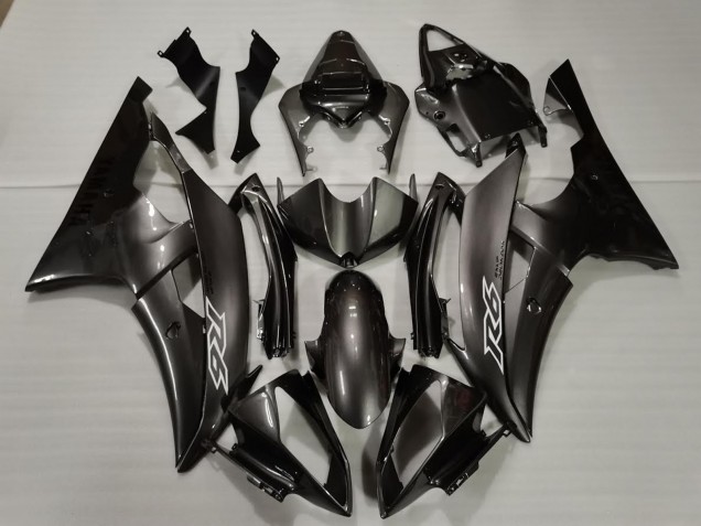Descuento Carenados Moto Yamaha R6 2008-2016 - Negro Brillante Blanco Calcomanías