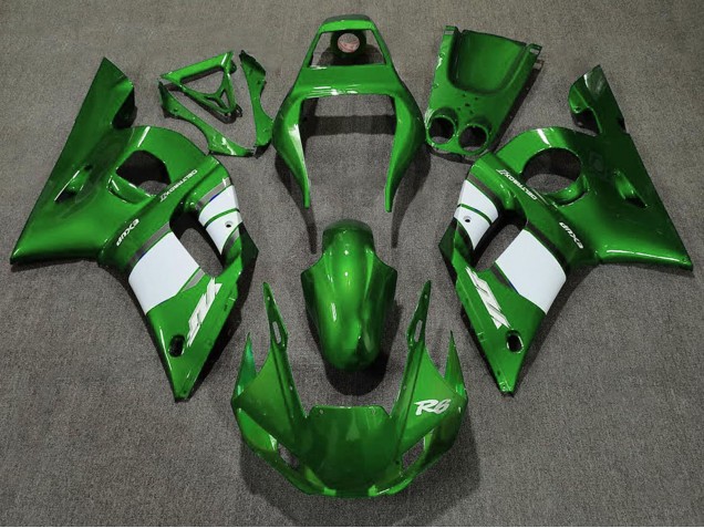 Descuento Carenado Moto Yamaha R6 1998-2002 - Verde Blanco