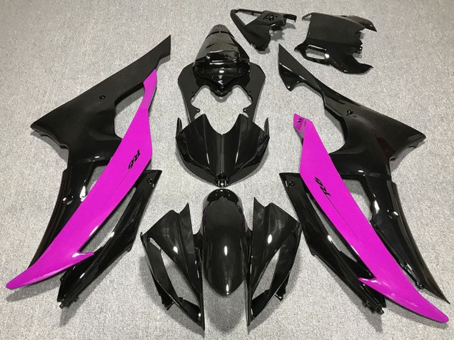 Descuento Carenados Moto Yamaha R6 2008-2016 - Rosa Negro Brillante