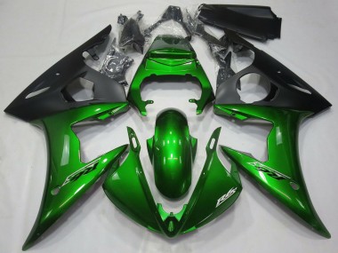 Descuento Carenados Moto Yamaha R6 2005 - Verde Oscuro Negro Mate