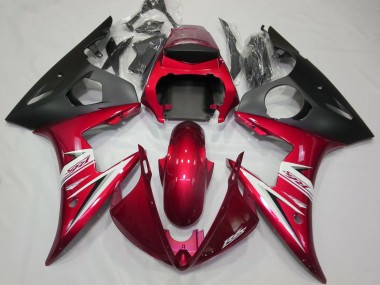 Descuento Carenados Moto Yamaha R6 2003-2004 - Rojo Blanco Negro Mate