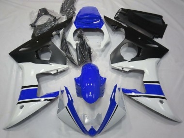 Descuento Carenados Moto Yamaha R6 2003-2004 - Blanco Azul Negro Mate