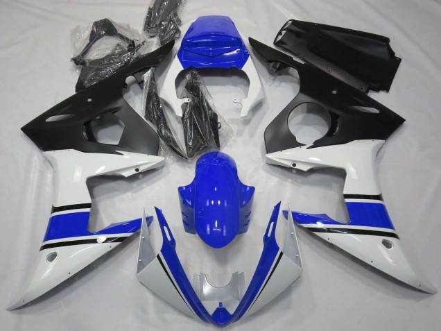 Descuento Carenados Moto Yamaha R6 2003-2004 - Blanco Azul Negro Mate