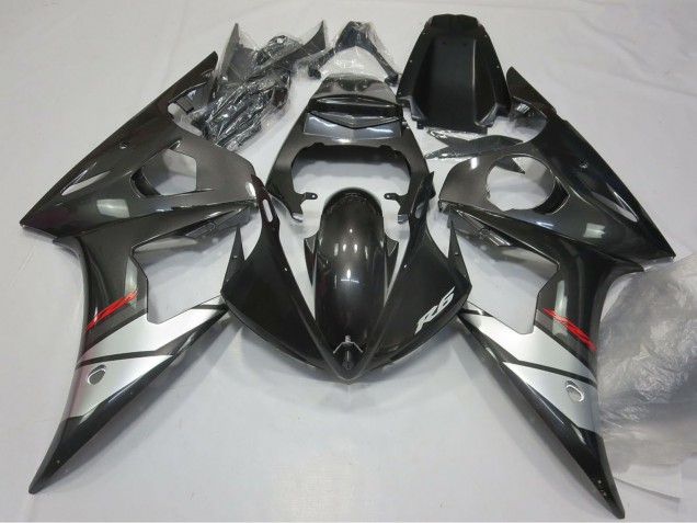 Descuento Carenados Moto Yamaha R6 2005 - Negro Brillante Plata
