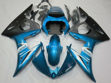 Descuento Carenados Moto Yamaha R6 2003-2004 - Azul Blanco Negro Mate