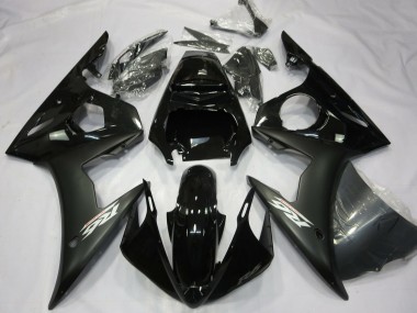Descuento Carenados Moto Yamaha R6 2003-2004 - Negro Brillante Negro Mate Blanco Calcomanías