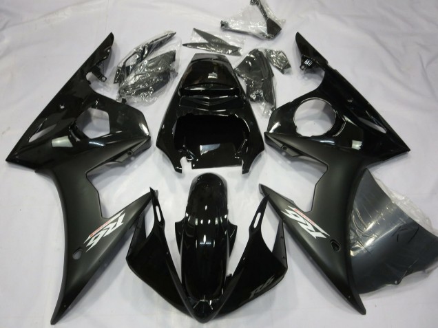 Descuento Carenados Moto Yamaha R6 2003-2004 - Negro Brillante Negro Mate Blanco Calcomanías