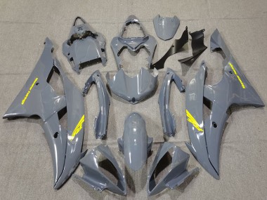 Descuento Carenados Moto Yamaha R6 2008-2016 - Nardo Gris Alta Visibilidad Amarillo Calcomanías