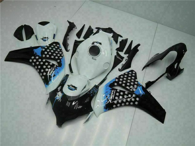 Descuento Carenado Moto Honda CBR1000RR 2008-2011 - Blanco Azul Negro Brillante