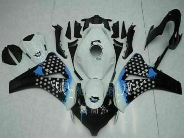 Descuento Carenado Moto Honda CBR1000RR 2008-2011 - Blanco Azul Negro Brillante