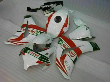 Descuento Carenados Moto Honda CBR1000RR 2008-2011 - Blanco Rojo Verde Castrol