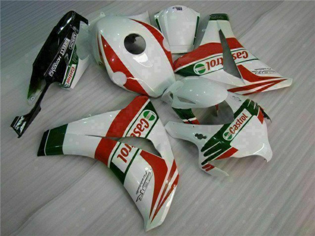 Descuento Carenados Moto Honda CBR1000RR 2008-2011 - Blanco Rojo Verde Castrol