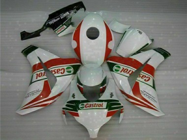 Descuento Carenados Moto Honda CBR1000RR 2008-2011 - Blanco Rojo Verde Castrol