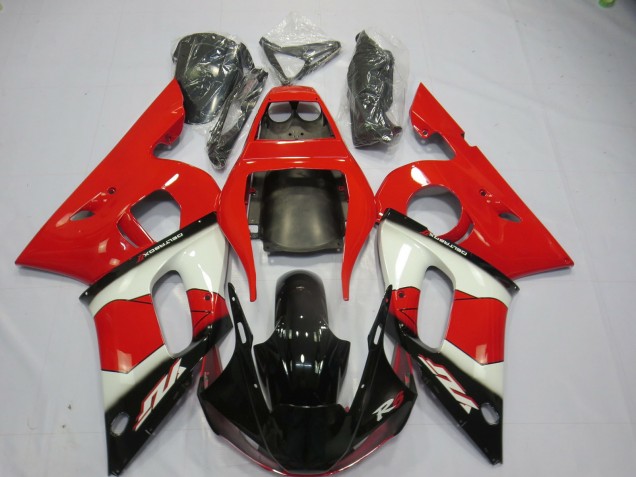 Descuento Carenados Moto Yamaha R6 1998-2002 - Rojo Blanco Negro Brillante