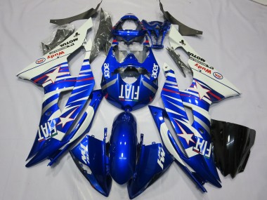 Descuento Carenados Moto Yamaha R6 2008-2016 - Blanco Azul Fiat Acer Motul Michelin
