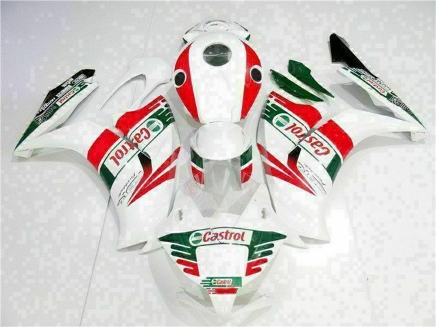 Descuento Carenado Moto Honda CBR1000RR 2012-2016 - Blanco Rojo Verde Castrol