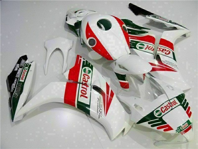 Descuento Carenado Moto Honda CBR1000RR 2012-2016 - Blanco Rojo Verde Castrol