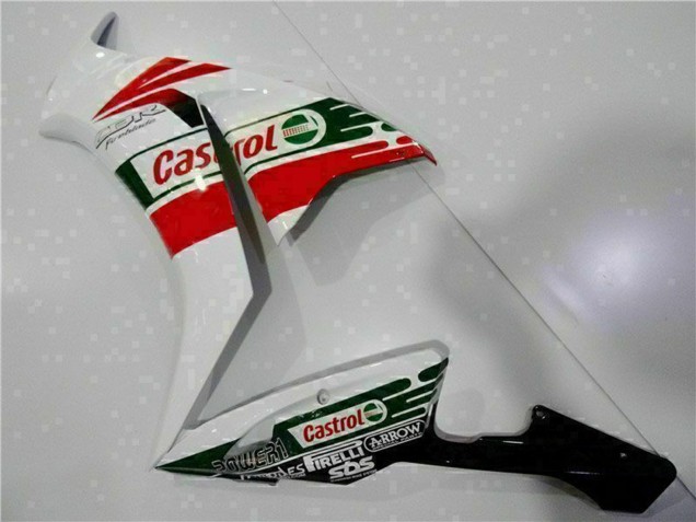 Descuento Carenado Moto Honda CBR1000RR 2012-2016 - Blanco Rojo Verde Castrol