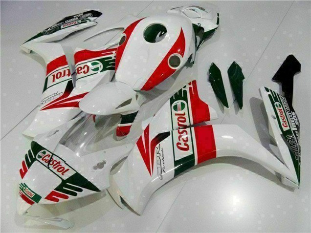 Descuento Carenado Moto Honda CBR1000RR 2012-2016 - Blanco Rojo Verde Castrol