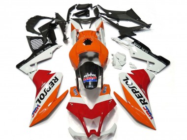 Descuento Carenados Moto Aprilia RS4 125 2012-2018 - Naranja Blanco Rojo Negro Brillante Repsol