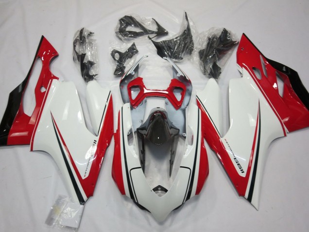 Descuento Carenado Moto Ducati 1199 2011-2014 - Blanco Rojo Negro Verde