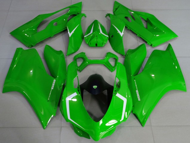 Descuento Carenados Moto Ducati 1199 2011-2014 - Verde Brillante Blanco