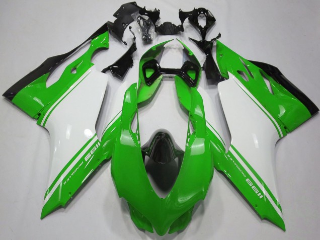 Descuento Carenados Moto Ducati 1199 2011-2014 - Verde Brillante Blanco Negro