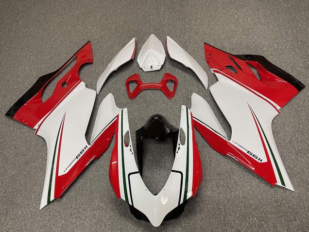 Descuento Carenados Moto Ducati 1199 2011-2014 - Blanco Rojo Negro Verde