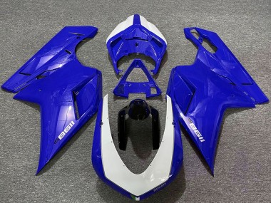Descuento Carenados Moto Ducati 1198 2007-2014 - Azul Brillante Blanco