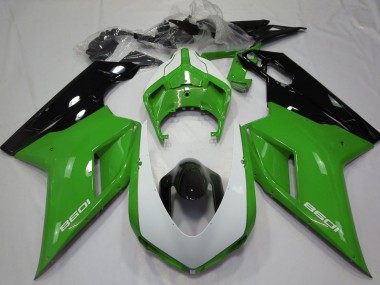 Descuento Carenados Moto Ducati 1098 2007-2014 - Verde Negro Blanco