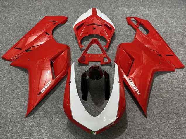 Descuento Carenados Moto Ducati 1198 2007-2014 - Rojo Blanco Negro