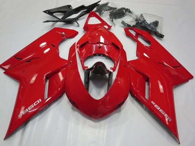 Descuento Carenados Moto Ducati 1098 2007-2014 - Rojo Brillante Negro Brillante