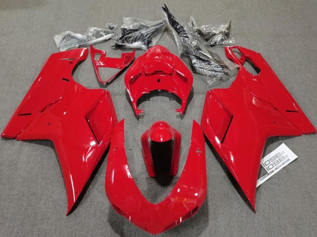 Descuento Carenados Moto Ducati 848 1098 1198 2007-2014 - Rojo Brillante Plain