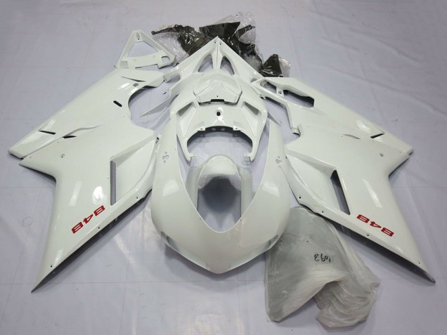 Descuento Carenados Moto Ducati 848 2007-2014 - Blanco Perla