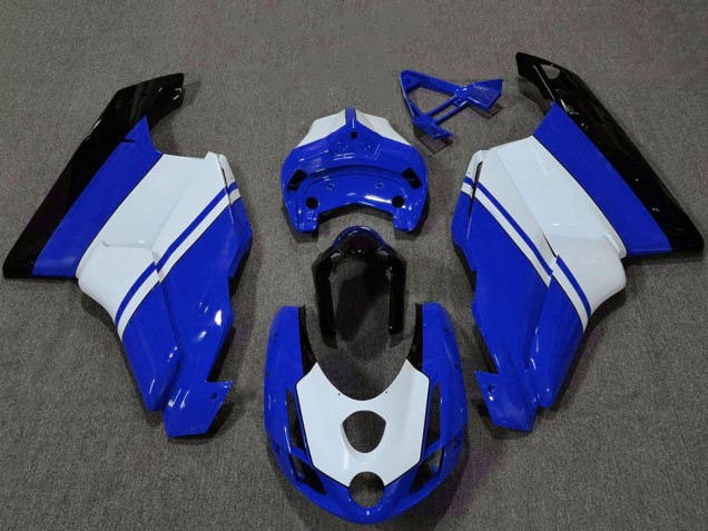 Descuento Carenados Moto Ducati 749 999 2003-2004 - Blanco Azul Negro Brillante